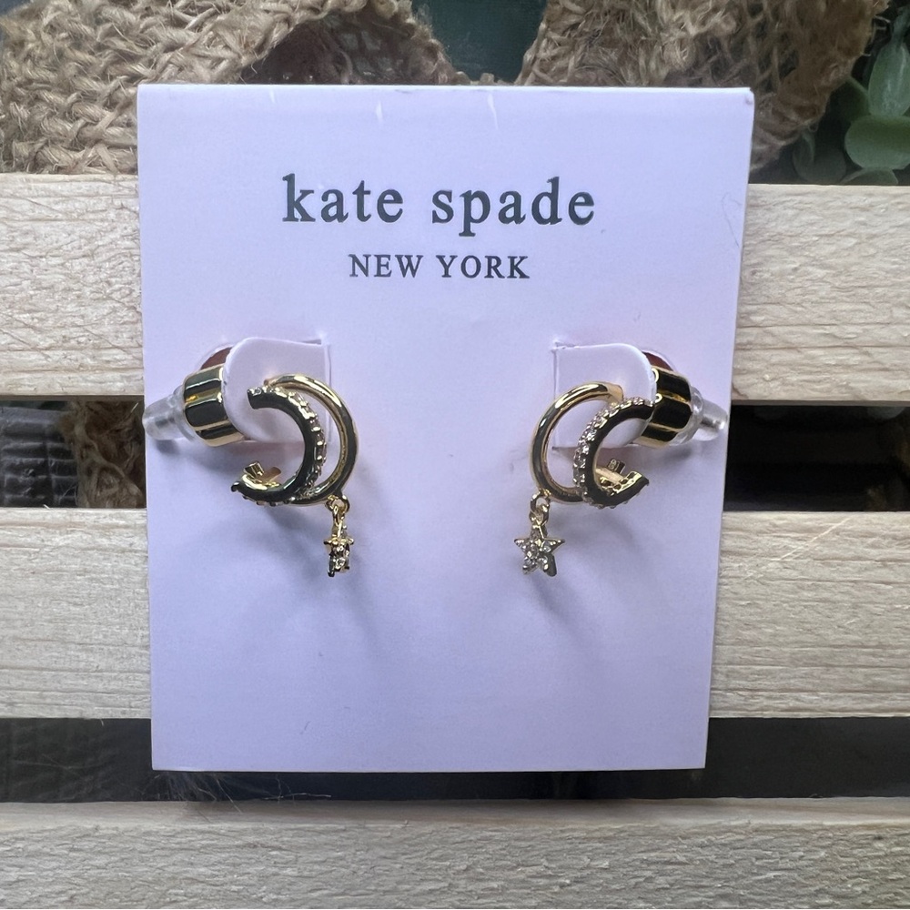 Kate Spade Huggie Half Hoop Star Earrings - Picture 4 of 4